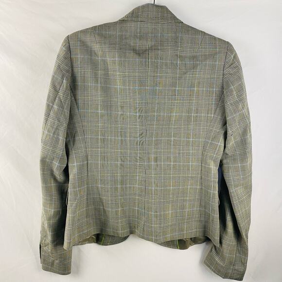 J. Crew Italian Wool Super 110s Plaid Blazer Academia Preppy NWT Size 6 - Picture 5 of 6